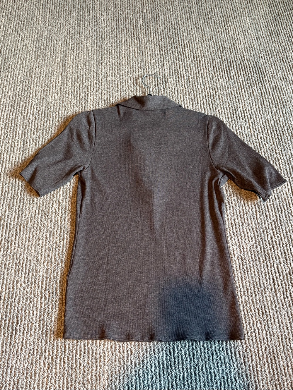 NWT Banana Republic split neck polo, Medium Charcoal grey perfect condition - Picture 7 of 7